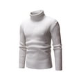 thumbnail image 1 of hirigin Men Fashion Wild Sweater Solid Color Turtleneck Long Sleeve Knitted Pullovers Autumn Winter Casual Slim Fit Tops, 1 of 7