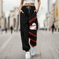 thumbnail image 2 of 2024 Women Pants Casual Classy Fashion Suitable Baseball Football Print Bottom Sweat Pockets High Waist Sporty Gym Athletic Fit Jogger Trousers, 2 of 4