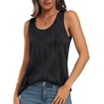 thumbnail image 3 of Women'S Dressy Business Casual Tank Tops Summer Sleeveless Trendy Blouses Flowy Work Shirts Black S, 3 of 8