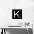 thumbnail image 2 of ARTCANVAS Classy Black White Marble Alphabet Letter K Canvas Art Print - Size: 12" x 12" (1.50" Deep), 2 of 9