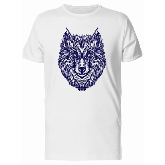 Wolf With Ethnic Fur Tee Men's -Image by Shutterstock