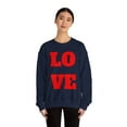thumbnail image 2 of "Love" Crewneck Sweatshirt, Long Sleeve, Regular Fit, 2 of 5