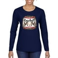 thumbnail image 1 of Baseball Mom Jaguar Print Sports Womens Graphic Long Sleeve T-Shirt, Navy, Medium, 1 of 5