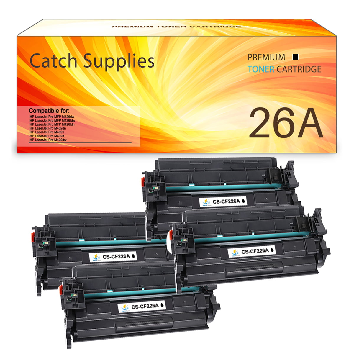 Catch Supplies 2-Pack Compatible Toner for HP 26A LaserJet Pro MFP M426dw M426fdw M426fdn M402dn M402dw Printer Ink (Black) - Walmart.com
