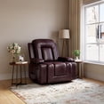 thumbnail image 2 of Ourlova 22 Inch PU Leather Power Lift Recliner Chair - Heat and Massage Claret (Compact Cup Holder Style), 2 of 9