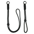 thumbnail image 1 of 1Set Lanyard de paracord de alta resistencia, collar ajustable para silbatos, correa trenzada para muñeca con anillo de resorte para portador de tarjeta de identificación, llaves, Negro, 1 of 6