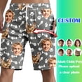 thumbnail image 2 of Fiaer DIY Gift for Men Customized Swim Trunks Personalized Quick Dry Swimwear Board Shorts with Face Grey XXL, 2 of 9
