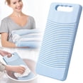 thumbnail image 2 of Laundry Hand Washboard, Plastic Rubbing Board for Socks, Underwear, Delicates, Non-Electric Scrubbing Board for Travel, Camping, Dorms, Sink Washing, 1 Pcs, 2 of 9
