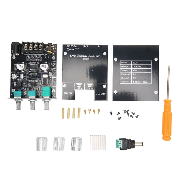BT Board, BT 5.0 Subwoofer Board 2 In 1 Bass Treble Control Volume Adjustment For Home