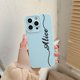 thumbnail image 1 of Nombre personalizado para iPhone 11 funda 14 13 Pro Max 12 Mini 11 8 Plus funda de silicona de lujo para iPhone 13 funda 6 6S 7 8 X XS XR SE 2020 Tan Jianjun unisex, 1 of 2