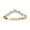 Yellow Gold, variant on AFFY Curved Wedding Band Ring for Women Round Lab Created Moissanite Ring Gifts for Her in 14K Rose Gold Plated 925 Sterling Silver Size-9