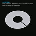 thumbnail image 4 of Uxcell Clothes Dividers Blank Clothing Rack Size Sorting Reusable Round Separator White 30pcs, 4 of 5