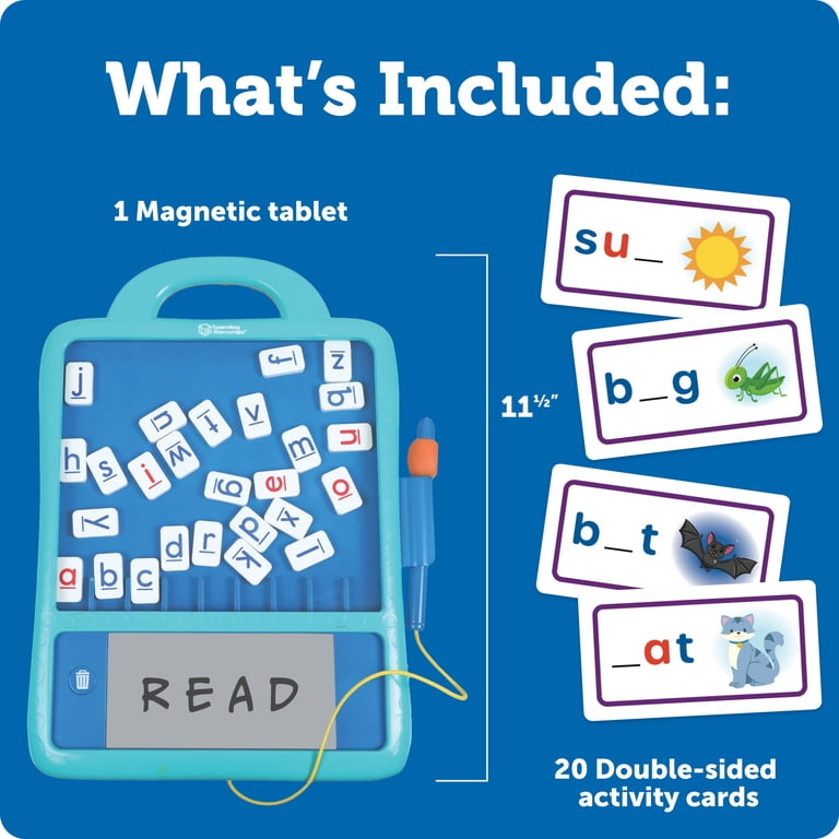 Magnetic Word Builder Puzzle Board with Letter Tiles photo 7