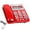 Red, variant on Landline Telephone Corded Desktop Large Button Phone for Seniors with Call Display Corded Phone for Seniors Home Hotel