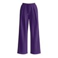thumbnail image 4 of Ixbnca Womens Sweat Pants Comfortable Pleated Drawstring Sports Pants with Pockets Loose Elastic Waist Workout Pants, 4 of 7