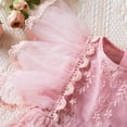 thumbnail image 5 of Fsqjgq Baby Girl Clothes Easter Dress for Baby Girl Boho Baby Girl Dresses 3-25 Months Pink Child Girls Tulle Pageant Dress Party Bowknot Fly Sleeve Lace Embroidery Gown Dresses 110, 5 of 9
