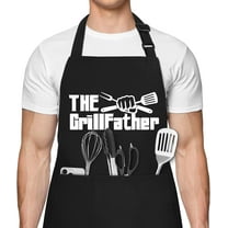 Funny Aprons for Men, Mr. Good Lookin’ is Cookin’ Chef Apron with 3 Pockets, Adjustable Neck Strap and Long Waist Ties, Perfect for Kitchen Cooking, Grilling, Baking, Gifts for Husband, Dad