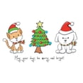 thumbnail image 3 of CafePress - Cat And Dog Christmas Men's Light Pajamas - Men's Light Loose Fit Cotton Pajama Set, 3 of 7