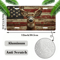 thumbnail image 2 of 1 Pcs 2D Flat License Plate Covers & Frames, Deer against For Decorative Front, Waterproof For Decoration Aluminum License Plate Covers & Frames Cover For Men Women, 12" X 6", 2 of 7