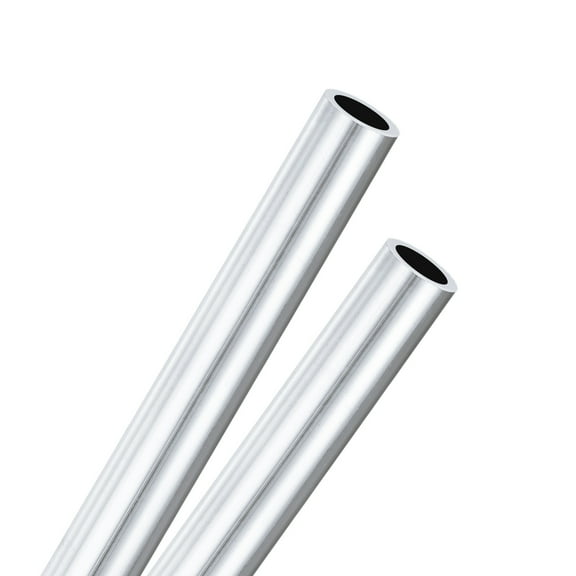 2-Pack 300mm 6063 Aluminum Round Tube, 8.8mm ID 12.7mm OD Seamless Aluminum Tubing for DIY Crafting [0.35x0.5x11.8IN]