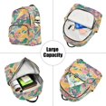 thumbnail image 5 of FORMRS Mini Backpack Purse for Women Travel Daypack Casual Shoulder Bag, Yellow Floral Wave, 5 of 7