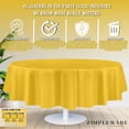 thumbnail image 3 of Shiyou-Nappe en Plastique Premium Jaune Jetable (6 Pack) Nappe Ronde (84 Po) Nappe de Fête Jetable, Nappe Ronde Parfaite pour Toute Table jusqu'à 6 Pieds, 3 of 4