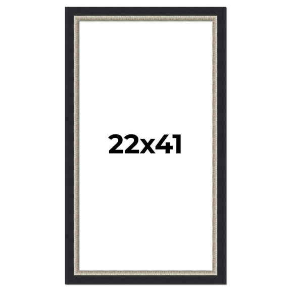 22x41 Frame Black Real Wood Picture Frame Width 2.25 Inches | Interior Frame Depth 0.5 Inches |