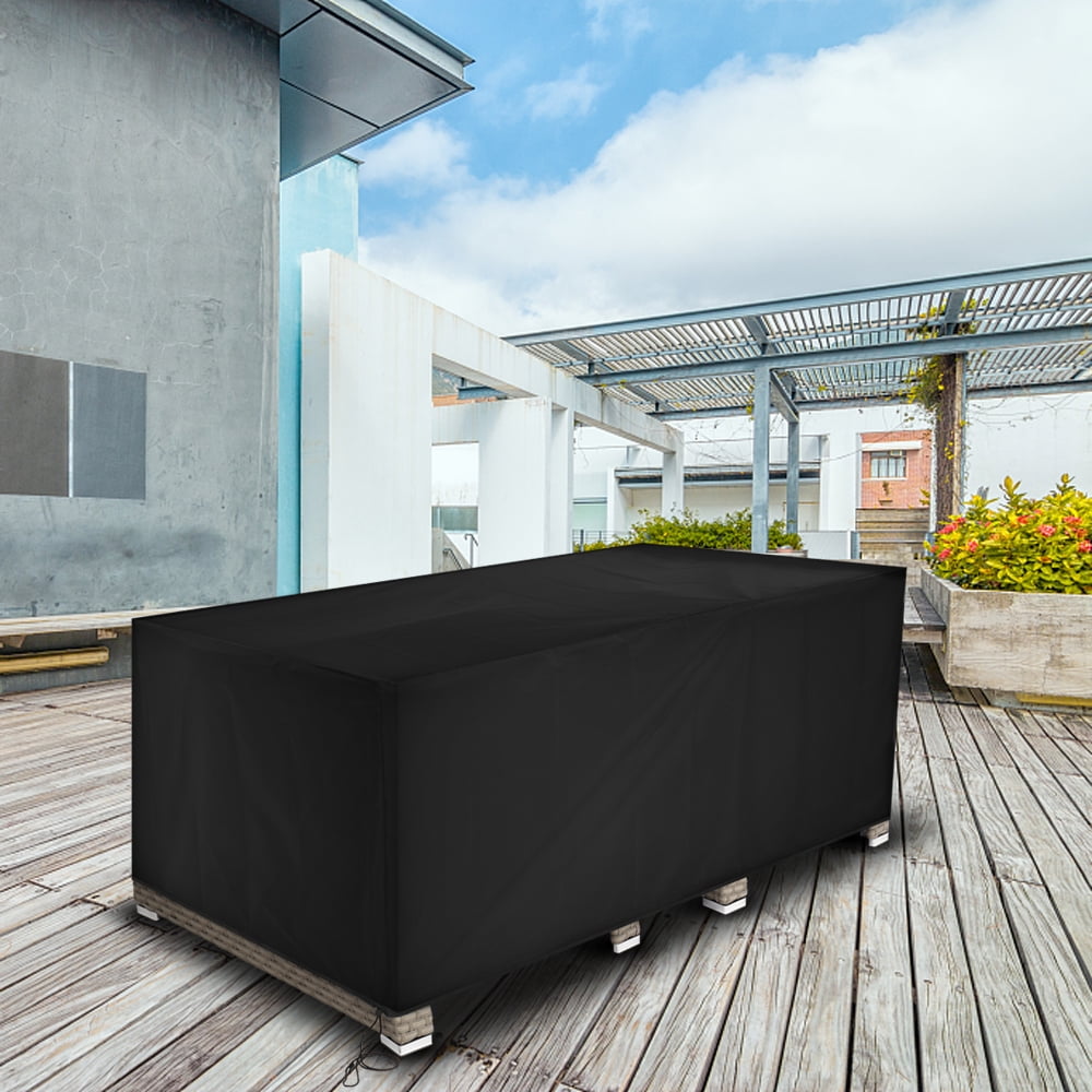 Kepooman 210D Oxford Cloth Outdoor Table and Chair Cover, 66" x 37" x 27", Black Kepooman 210D Oxford Cloth Outdoor Table and Chair Cover, 66" x 37" x 27", Black