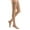 Beige, variant on ven plus for Men & Women, 20-30 mmHg Calf High Open Toe Compression Stockings, Black, VII-Petite