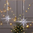 thumbnail image 3 of DIY materials Christmas decorations snowflakes dress up Christmas tree scene package holiday supplies layout pendant props crystal snowflake string, 3 of 5