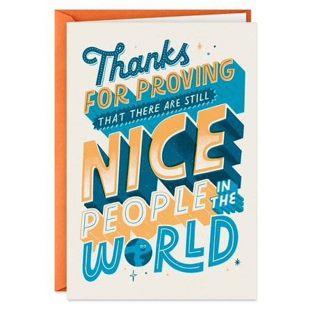 Hallmark Shoebox Funny Thank-You Card (You're Proof There Are Still Nice People)