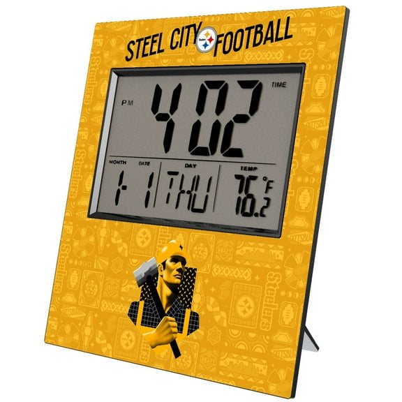 Pittsburgh Steelers 2024 Illustrated Limited Edition Digital Desk/Wall Clock