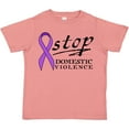 thumbnail image 3 of Inktastic Stop Domestic Violence-purple Ribbon Boys or Girls Toddler T-Shirt, 3 of 5