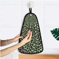 thumbnail image 5 of Green Leopard Print Pattern Hand Towel Quick Drying Home Storage Kitchen Towel Hooks Dish Cloths, 5 of 6