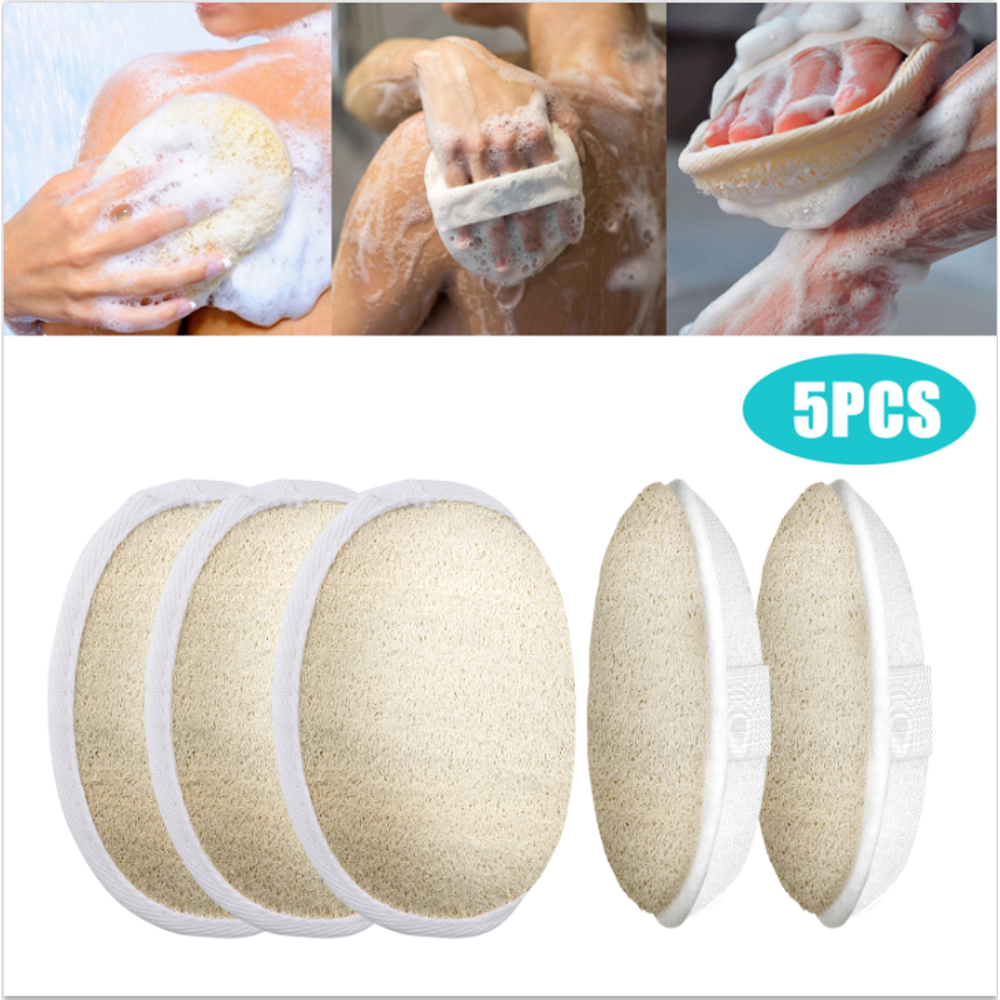 10/5pcs Exfoliating Loofah Sponge Pads, EEEkit Bath Shower Loofah Body