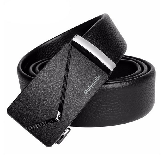 Molysmile Leather belts for clothing, Ratchet Dress Belt,Slide Belt with Easier Adjustable Buckle