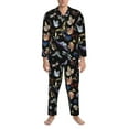 thumbnail image 3 of Lsque Butterfly1 Pattern Long Sleeve Pajama Set for Men - Soft 2-Piece Sleepwear and Loungewear Set with Pockets, Comfy Nightwear-Medium, 3 of 7