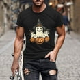 thumbnail image 1 of Blusas y camisas de manga corta y cuello redondo para hombre. Blusas/camisetas de manga corta con cuello redondo y estampado de Halloween para hombre. Blusa para hombre., 1 of 5