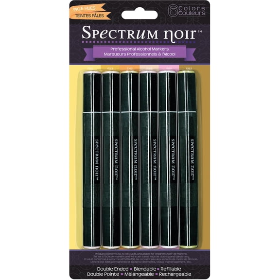 Spectrum Noir Alcohol Markers 6/Pkg-Pale Hues
