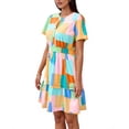 thumbnail image 6 of PRETTYGARDEN Women's V-Neck Mini Dress， Fashionable and graduation ball gown，Wedding guest dress, 6 of 7