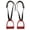 red, variant on 2-pack cowhide stirrup straps + yellow safety stirrups, genuine leather stirrup straps, western harness saddle accessories, suitable for English jumping and dressage style equestrian riding, 3.9ft