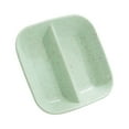 thumbnail image 4 of bedienty Square Divided Seasoning Dishes Table Sauce Container Kitchen Cutlery Snack Plate for sushi Dumpling green 1Set, 4 of 6