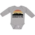 thumbnail image 3 of Inktastic Charlotte North Carolina Skyline Boys or Girls Long Sleeve Baby Bodysuit, 3 of 5