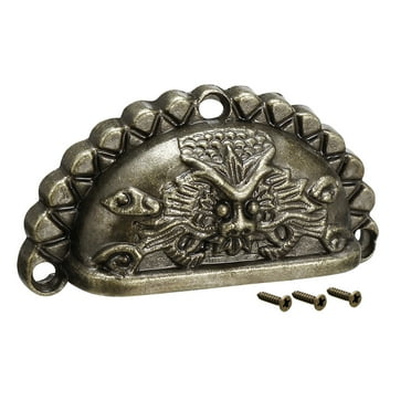 75mm Hole Centers Vintage Style Cup Shell Drawer Pull Handle Bronze Tone