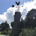 thumbnail image 3 of Veleta metálica con adorno de gallo, veleta meteorológica para jardín herramienta de medición profesion montaje de jardín kusrkot Veleta, 3 of 8