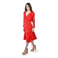 thumbnail image 2 of Vestido envolvente Roman Fashion /Juvenil, 6259 (Rojo flor) rojo ECH, 2 of 5