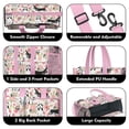 thumbnail image 3 of Teacher Tote Bag,Husky and Pink Pioneer Flower Teacher Utility Tote Bag,Large Work Tote Bags for Women with Multiple Pockets,Top Zipper Closure,13.8x10.6x6.7 Inch, 3 of 5