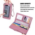 thumbnail image 4 of Womens Rfid Blocking Wallet, Touch Screen Pu Leather Bifold Multi Card Holder Zipper Pocket Purse, 4 of 4