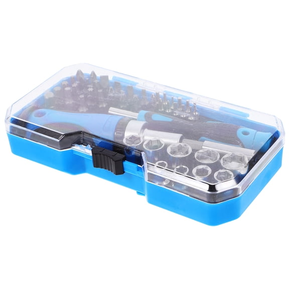 FONDOTIN Screwdriver Set With Case Multi Chrome Vanadium Steel Ratchet Mechanism Home Garage 44Pcs