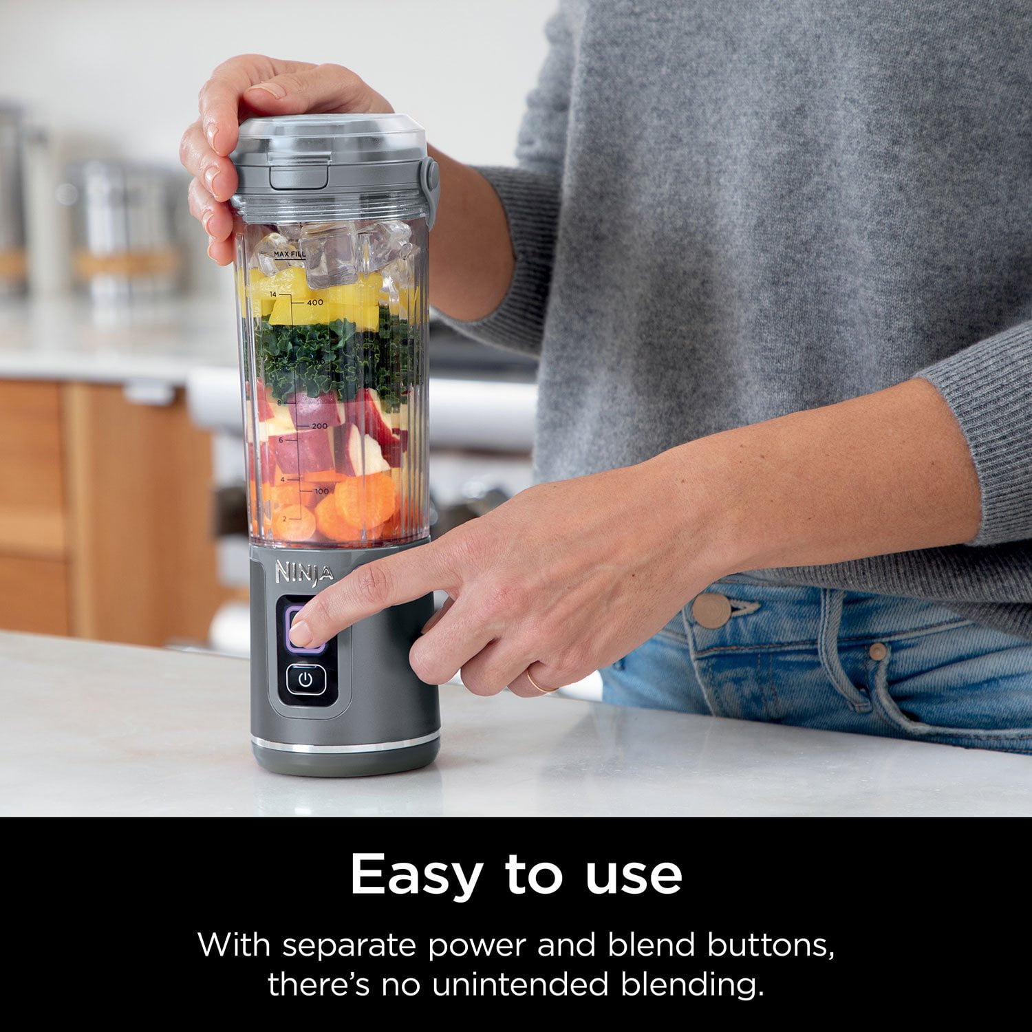 Ninja Blast コールドスムージー NINJA Blast 18 oz. Single Speed Portable Blender for Shakes
